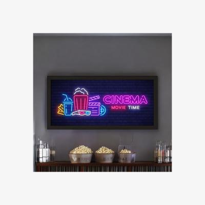 The Range Wall Art Framed Print Home Cinema Movie Time - Black