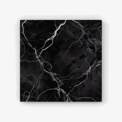 The Range Black Marble Pattern Canvas Print - Black / 25.4cm