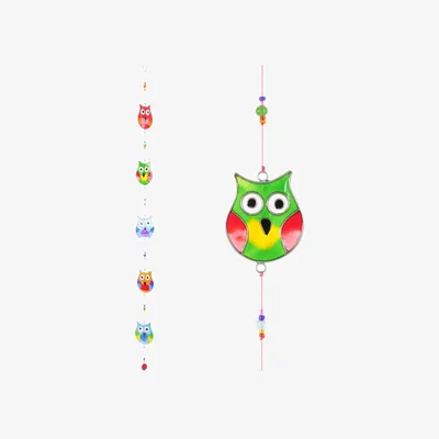 The Range Colorful Multi-Owl Sun Catcher - Ethically Sourced Indoor  Outdoor Decor - Multi