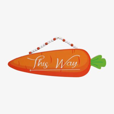 The Range This Way Carrot Hanging Sign - Orange