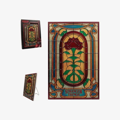 The Range Stranger Things Creel House Stained Glass Window Resin Plaque - Beige