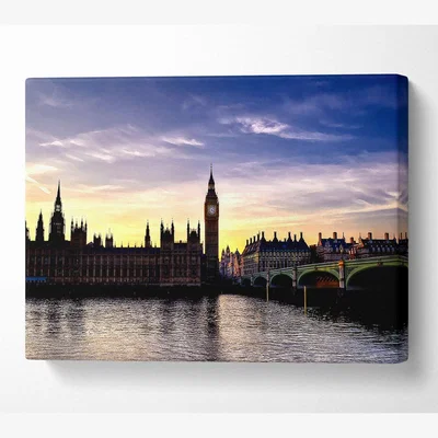 The Range London Uk Canvas Print Wall Art - Yellow / 101.6cm