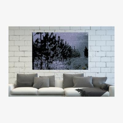 The Range 'Star Tree Line' by 17 Stories Graphic Art Wrapped on Canvas - Blue / 46cm