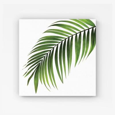 The Range Single Palm Leaf HD Metal Print - Green / 56cm