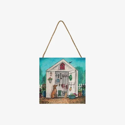 The Range Joe Ramm (Potting Shed) Wooden Block - White