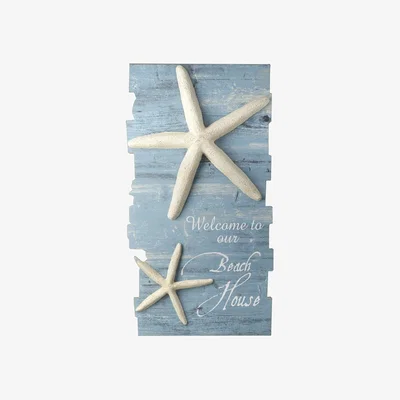 The Range Starfish Beach Wall Sign  - Blue