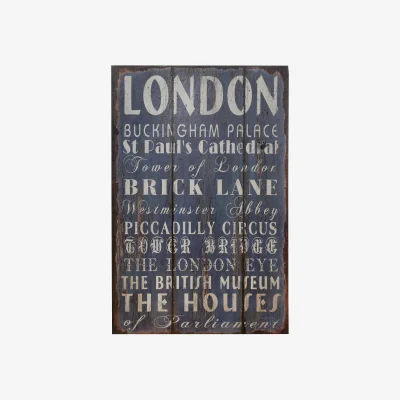 The Range Madera London Wall Plaque - Assorted