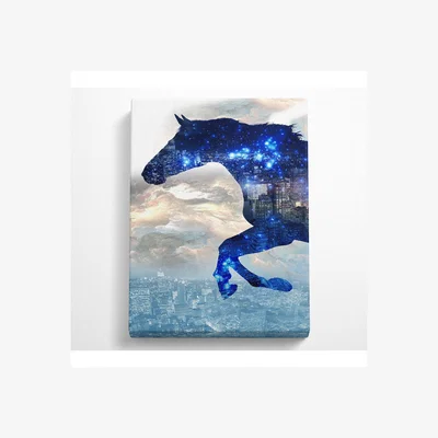 The Range City Horse Canvas Print - Black / 66.04cm