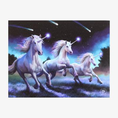 The Range Shooting Stars Unicorns Canvas Wall Art - Multicolor