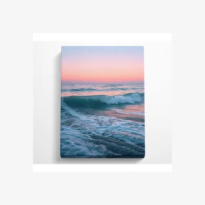 The Range Calm Sea Sky Canvas Print - Black / 50.8cm