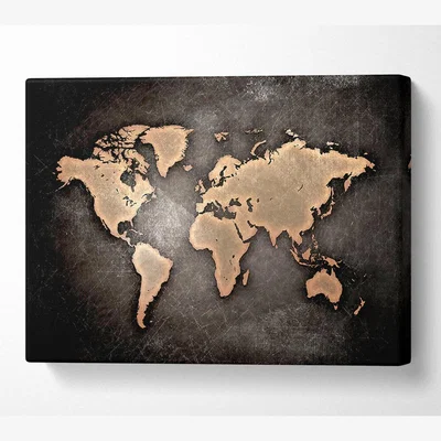 The Range Grunge World Map - 35.6cm