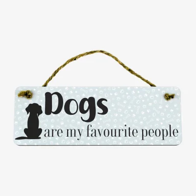 The Range Dogs Are My Favourite Wooden Wall/Door Sign - Home Décor Gift - Blue
