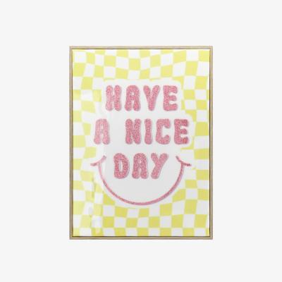 The Range Groovy Checked Phrase Framed Art - Multicolour
