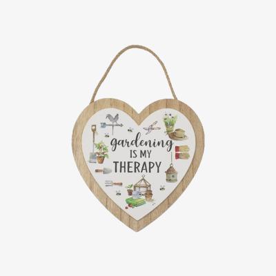 The Range Gardening Heart Plaque  - White
