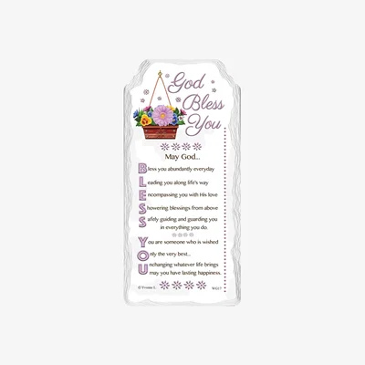 The Range God Bless You Sentimental Handcrafted Ceramic Plaque - Multi