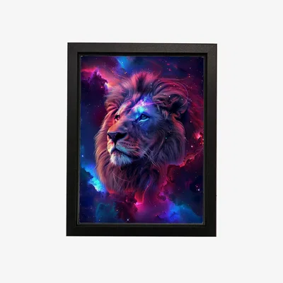 The Range Neon Lion Metal Wall Art - Silver / 500g