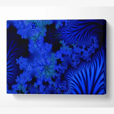 The Range Sea Bed Of Blue Canvas Print Wall Art - Yellow / 101.6cm