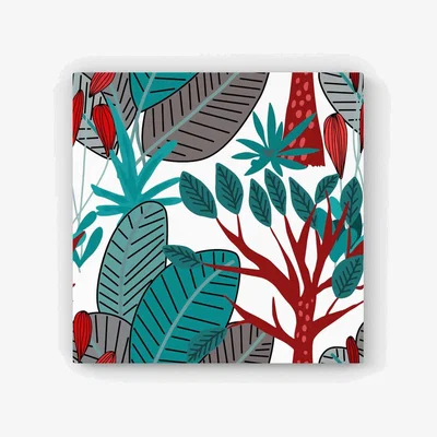 The Range Jungle Exotic Summer Tropical Leaves Canvas Print - Green / 101.6cm