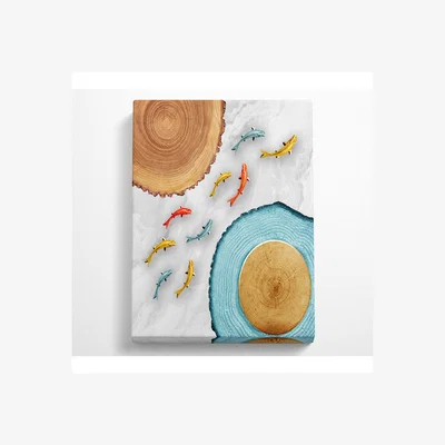 The Range Colourful Fish Having A Swim Canvas Print - Black / 50.8cm