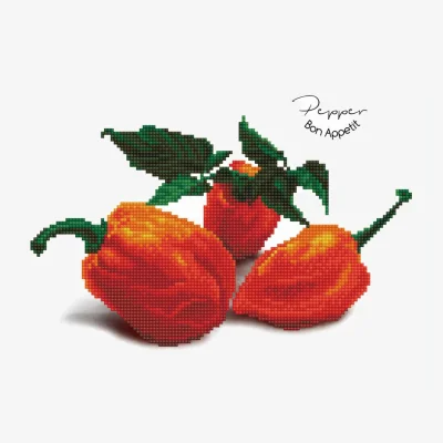 The Range Premium Diamond Painting Kit  - White / Pepper Bon Appetit