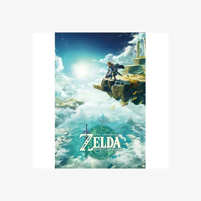The Range The Legend Of Zelda: Tears Of The Kingdom Hyrule Skies Poster - Blue/White