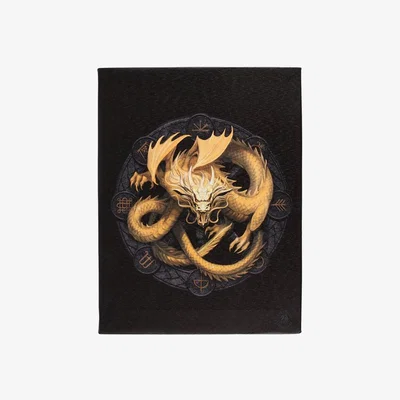 The Range Imbolc Dragon Canvas Plaque by Anne Stokes - Gold
