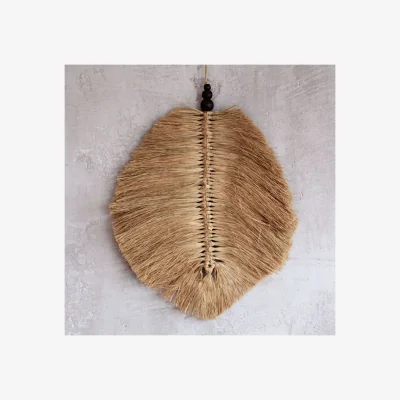The Range Hanging Raffa Leaf Wall Decor 35cm Eco Chic - Brown