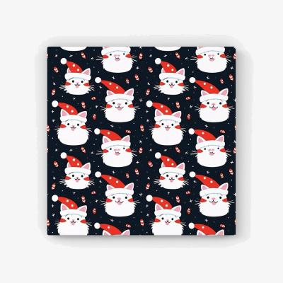 The Range Cute Cats Wearing Santa Claus Hats HD Metal Print - Red / 30cm