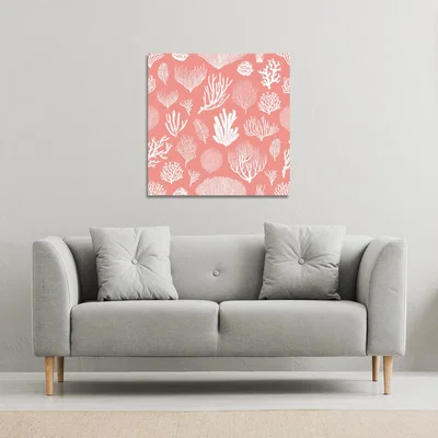 The Range Corals and algae Canvas Print - Pink / 46cm