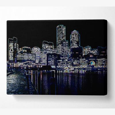 The Range Canada Canvas Print Wall Art - Yellow / 35.56cm