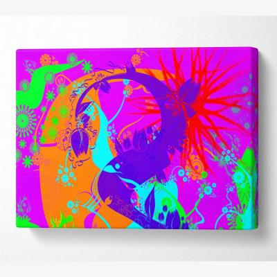 The Range Reaching The Sun Canvas Print Wall Art - Yellow / 101.6cm