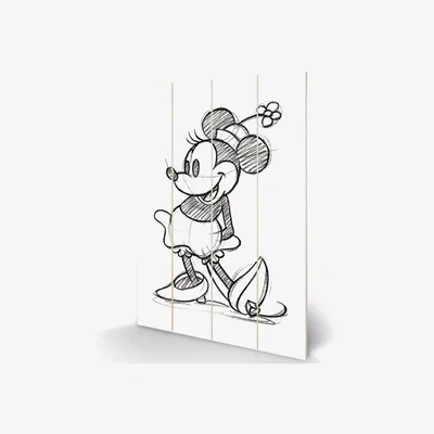 The Range Minnie Mouse (Sketched - Single) Wall Art