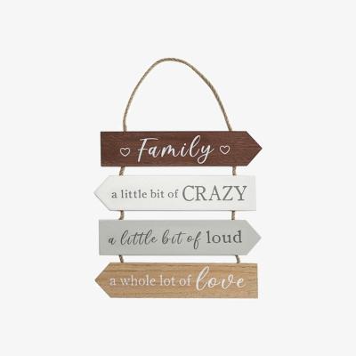 The Range Family A Little Bit Crazy Plaque  - Brown