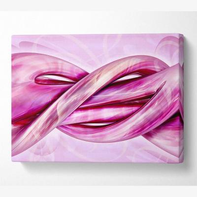 The Range Pink Knots Canvas Print Wall Art - Yellow / 81.28cm