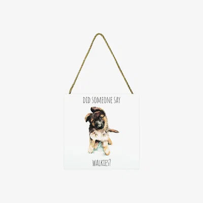 The Range Louise Nisbet (German Shepherd) Wooden Block - White