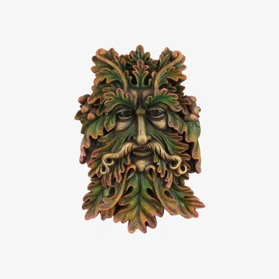 The Range Green Man Face Plaque Indoor & Outdoor Pagan Garden Decor 22.5cm - Green