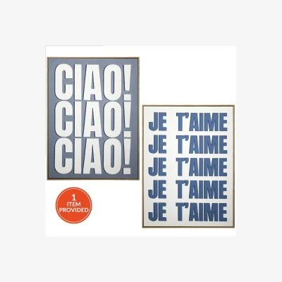 The Range Italian Phrases Framed Wall Art
