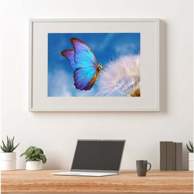 The Range Butterfly And Dandelion Art Print - Blue / 29.7cm