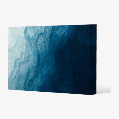 The Range abstract blue liquid fluid Canvas Print - Blue / 77cm / 51cm