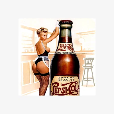 The Range Small Metal Sign  PepsiCola - Red