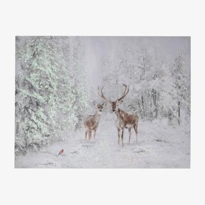 The Range Glitter Snowy Stag Duo Canvas
