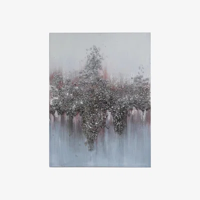 The Range Abstract Pink 3D Canvas Wall Art - Pink