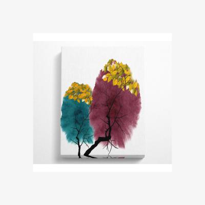 The Range Brush Pain Trees Canvas Print - Black / 35.56cm