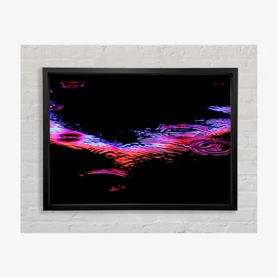 The Range Rain Colorful Framed Print Abstract Prints - Black