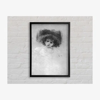 The Range Klimt Breast Image Of A Child Framed Print Art Classic Prints - Black