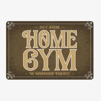 The Range Vintage Home Gym Landscape Metal Wall Plaque - Home Décor Gift - Bronze