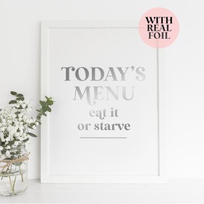 The Range Kitchen Print - Silver