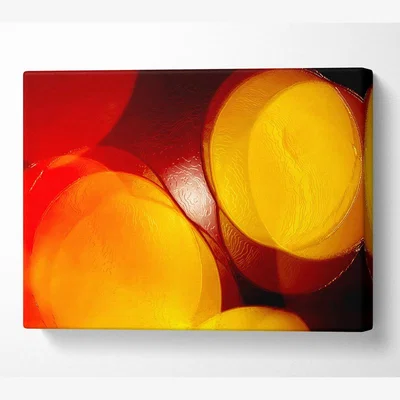 The Range The Joining Of Circles Canvas Print Wall Art - Yellow / 50.8cm
