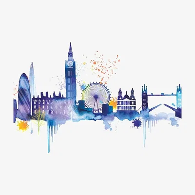 The Range Summer Thornton London Skyline  - Purple