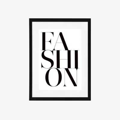 The Range Fashion Quote Wall Art  - Black